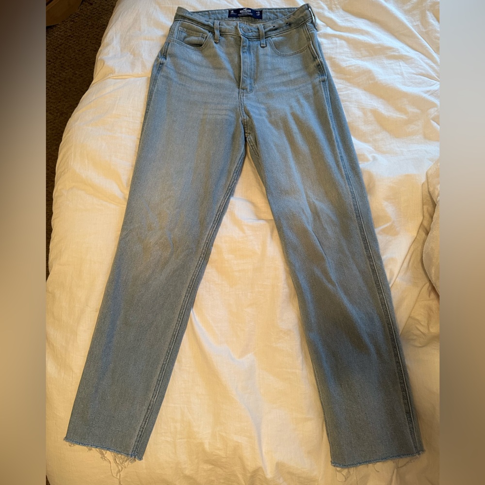 Hollister Ultra High Rise Mom Jean Fringe Bottoms